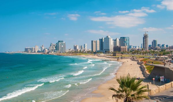 Views of the waterfront and beaches of Tel Aviv